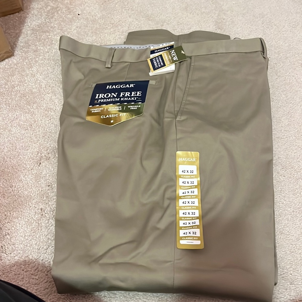 NWT Haggar Iron Free Premium Khaki Pants